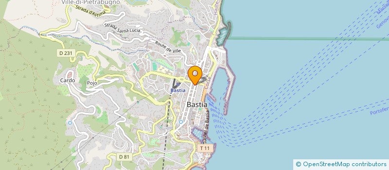 localisation de l'entreprise OPUS FINANCE à BASTIA