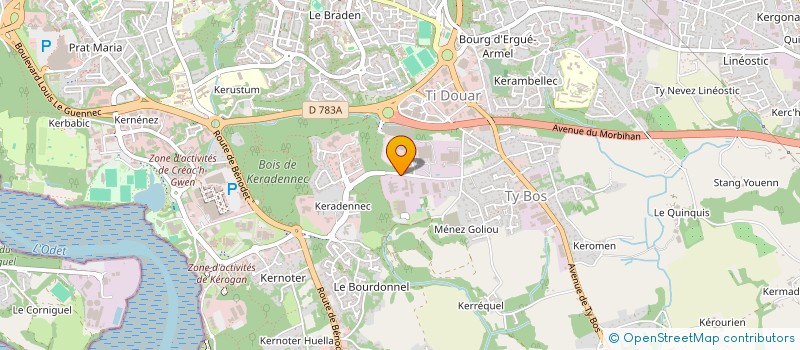 localisation de l'entreprise OPUS INNOV' à QUIMPER