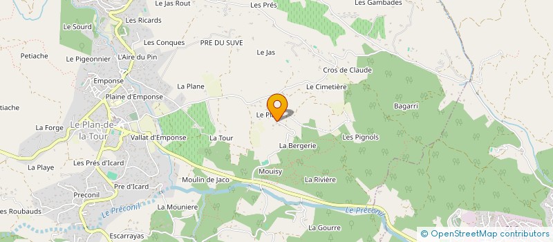 localisation de l'entreprise OPUS JM  LE PLAN-DE-LA-TOUR