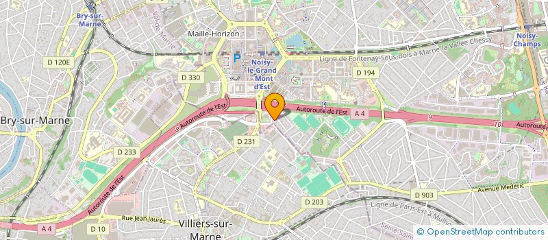 localisation de l'entreprise OR BLEU  NOISY-LE-GRAND