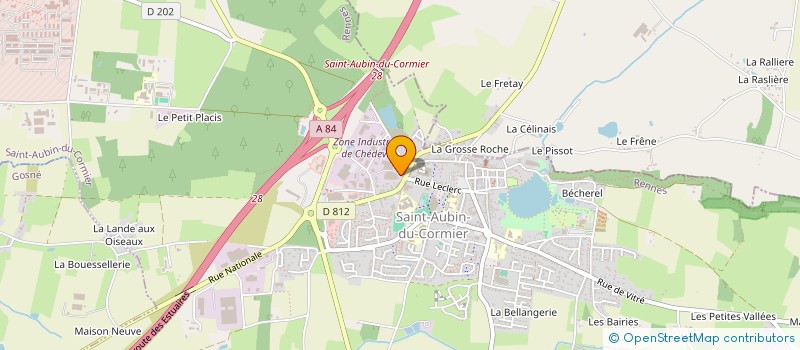 localisation de l'entreprise OR K'IDEES BLEUES  SAINT-AUBIN-DU-CORMIER