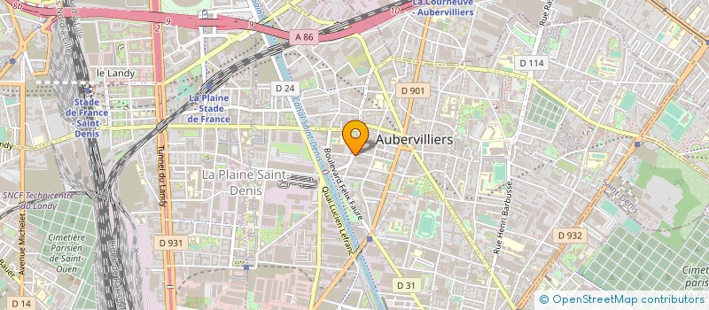 localisation de l'entreprise OR PROD  AUBERVILLIERS