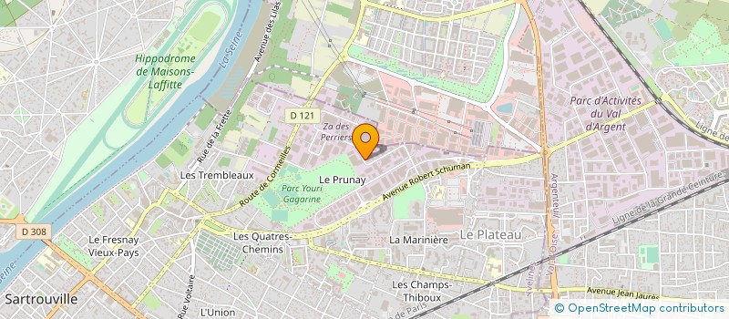 localisation de l'entreprise ORA à SARTROUVILLE