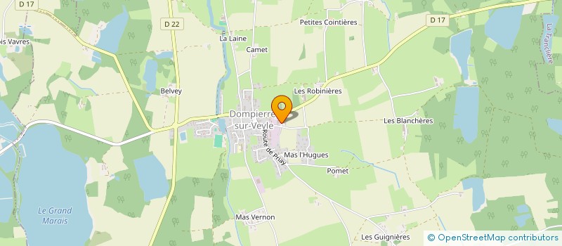 localisation de l'entreprise ORA DOMPIERRE  DOMPIERRE-SUR-VEYLE