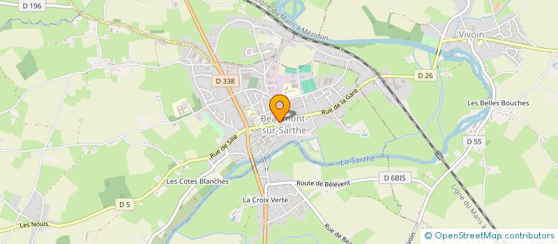 localisation de l'entreprise ORACLE CONSULTING  BEAUMONT-SUR-SARTHE