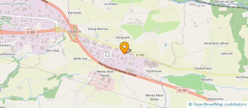 localisation de l'entreprise ORACS  SAINT-EVARZEC