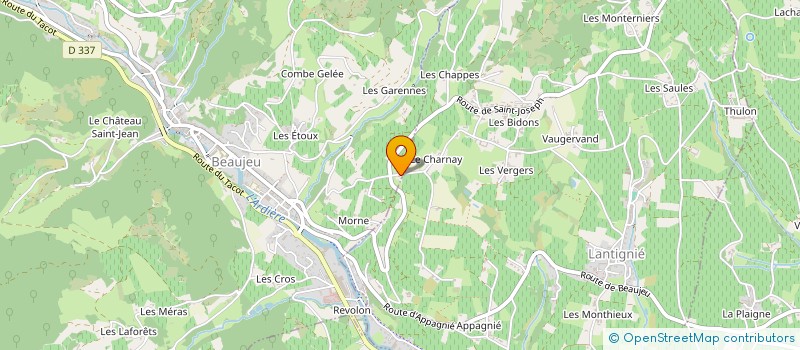 localisation de l'entreprise ORACT  BEAUJEU