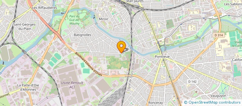 localisation de l'entreprise ORAIN/NEVEU - POLYGONE  LE MANS