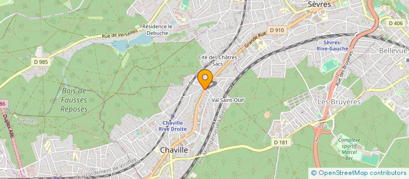 localisation de l'entreprise ORALAV AVIATION à CHAVILLE