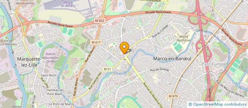 localisation de l'entreprise ORALICE à MARCQ-EN-BARŒUL