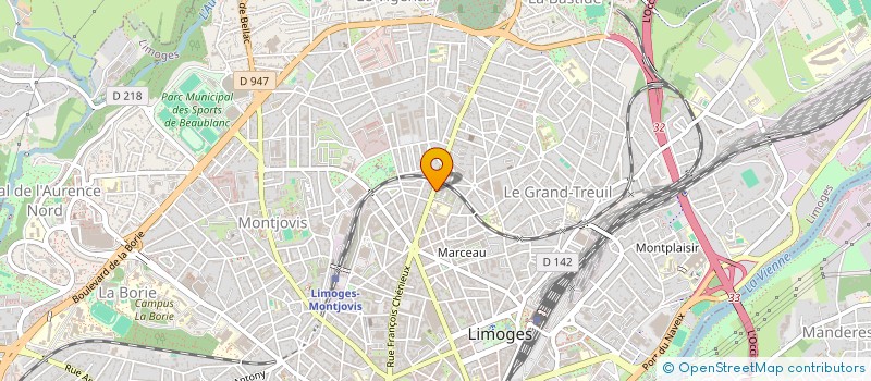 localisation de l'entreprise ORALIM à LIMOGES