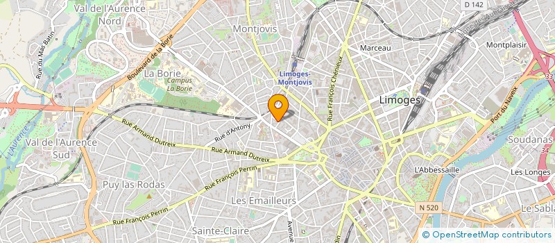 localisation de l'entreprise ORANE KHALIL DEVELOPPEMENT à LIMOGES