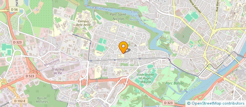 localisation de l'entreprise ORANGE PLATINE à ANGERS
