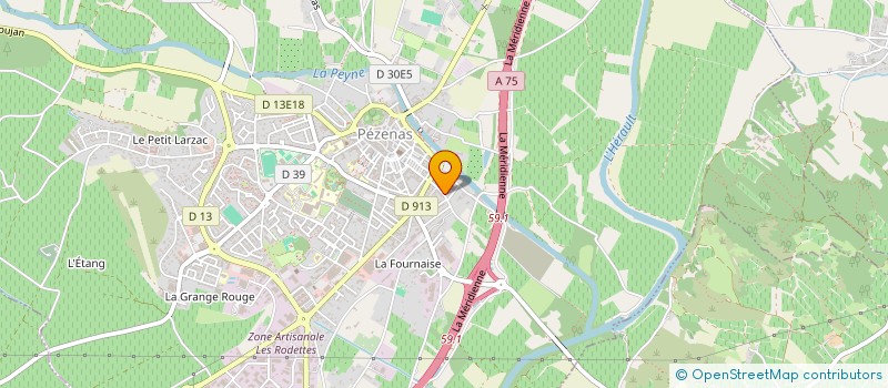 localisation de l'entreprise ORANGERAIE à PEZENAS