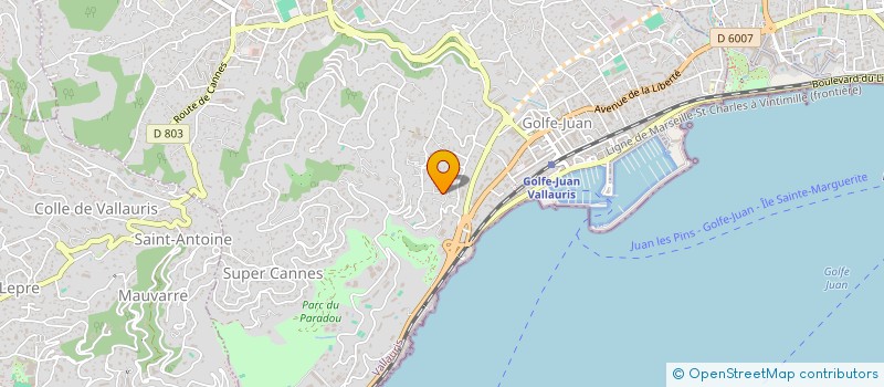 localisation de l'entreprise ORANGERAIE à VALLAURIS