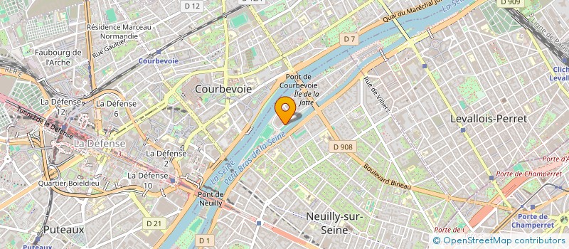 localisation de l'entreprise ORANGINA SCHWEPPES HOLDING FRANCE à NEUILLY-SUR-SEINE