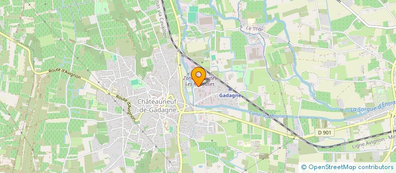 localisation de l'entreprise ORANGINA SUNTORY FRANCE PRODUCTION à CHATEAUNEUF-DE-GADAGNE