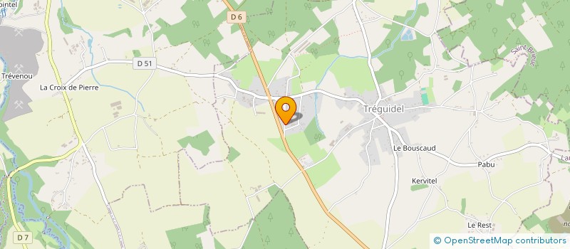 localisation de l'entreprise ORAS  TREGUIDEL