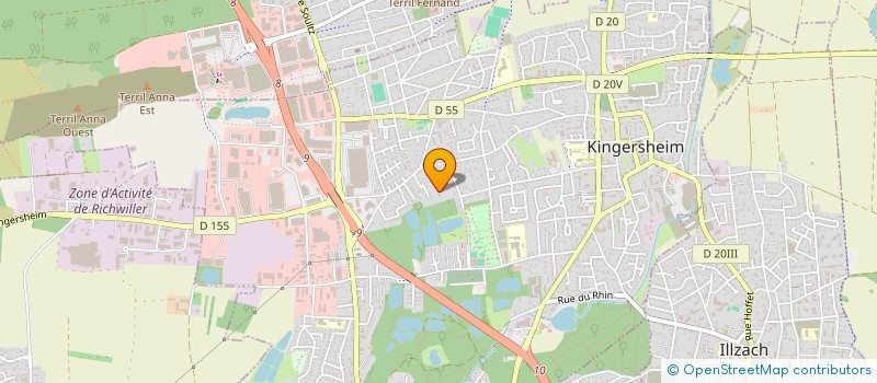 localisation de l'entreprise ORATI FRANCE  KINGERSHEIM