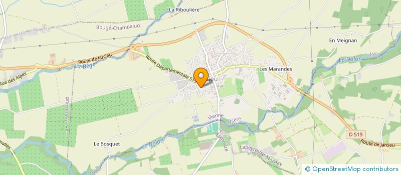 localisation de l'entreprise ORAURA CONSEIL  JARCIEU