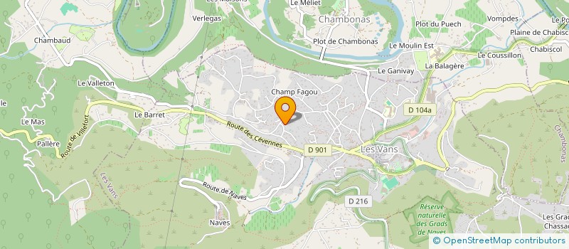 localisation de l'entreprise ORAYA  LES VANS