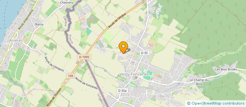 localisation de l'entreprise ORAYOGA  VEIGY-FONCENEX