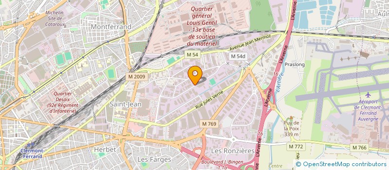 localisation de l'entreprise ORB FINANCES à CLERMONT-FERRAND