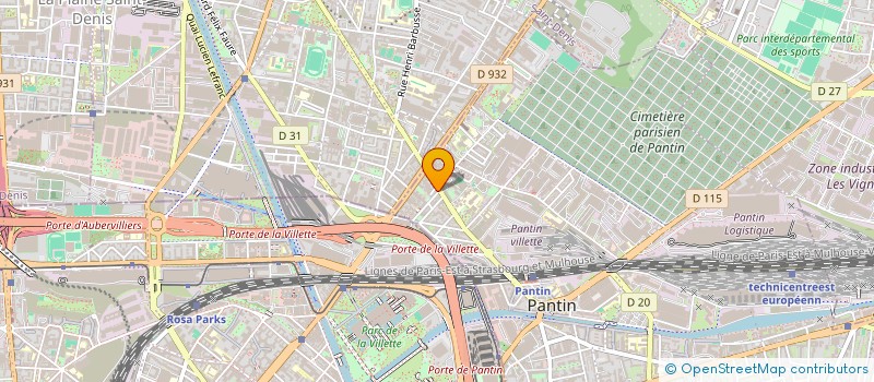 localisation de l'entreprise ORB-TP à PANTIN