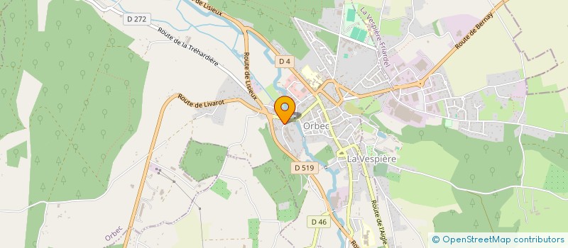 localisation de l'entreprise ORBEC AUTOMOBILES à ORBEC