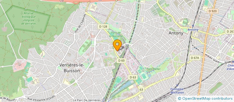 localisation de l'entreprise ORBIPHONE à VERRIERES-LE-BUISSON
