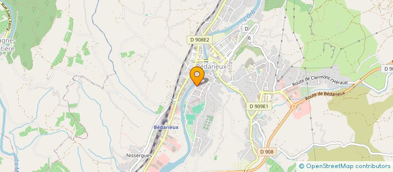 localisation de l'entreprise ORBJECTIF PLEIN AIR  BEDARIEUX