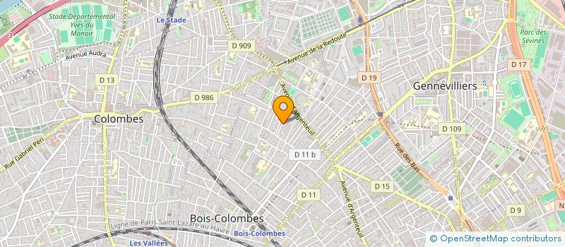 localisation de l'entreprise ORCALAND à BOIS COLOMBES