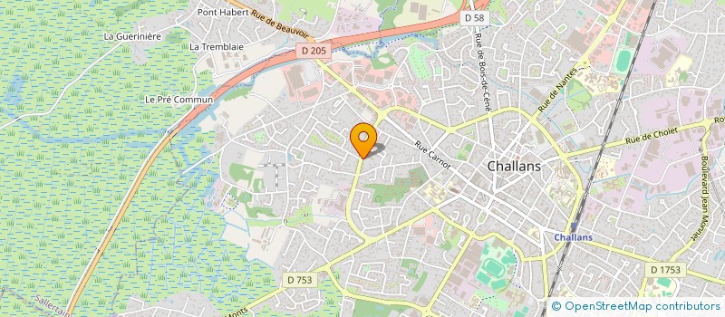 localisation de l'entreprise ORCET à CHALLANS