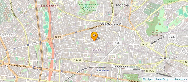 localisation de l'entreprise ORCH SYMPHON PERSON ELEVE ACAD CRETEIL à MONTREUIL