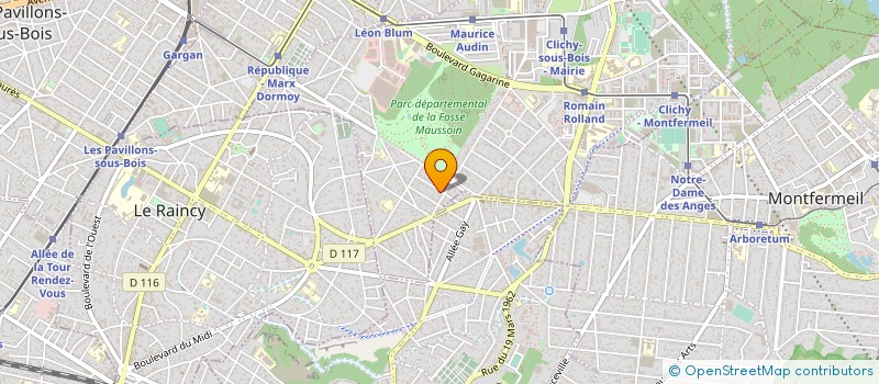 localisation de l'entreprise ORCHESTRE ALLEGRETTO COUCI-COUCA à CLICHY-SOUS-BOIS