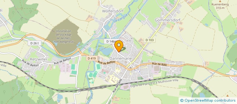 localisation de l'entreprise ORCHESTRE D'HARMONIE DE DANNEMARIE  DANNEMARIE