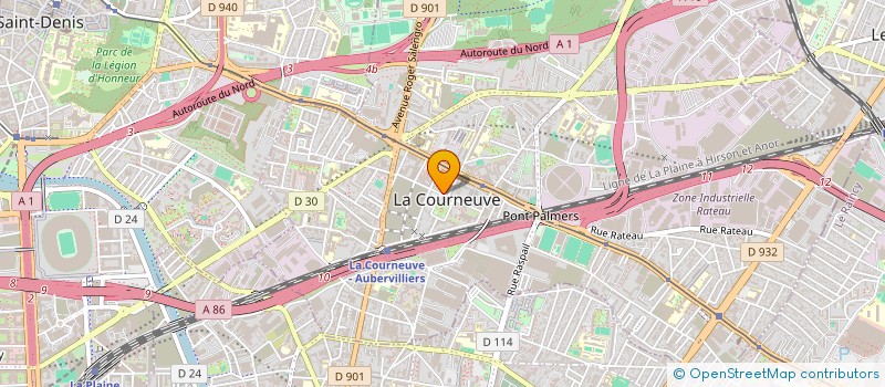 localisation de l'entreprise ORCHESTRE D'HARMONIE DE LA COURNEUVE à LA COURNEUVE