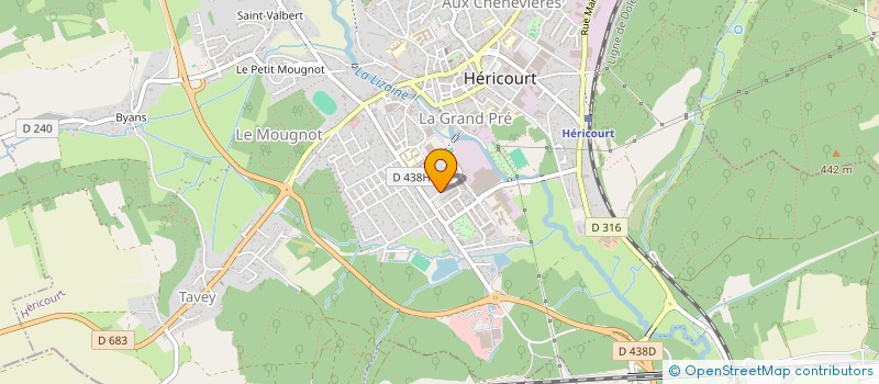 localisation de l'entreprise ORCHESTRE D'HARMONIE DE LA VILLE D'HERICOURT  HERICOURT