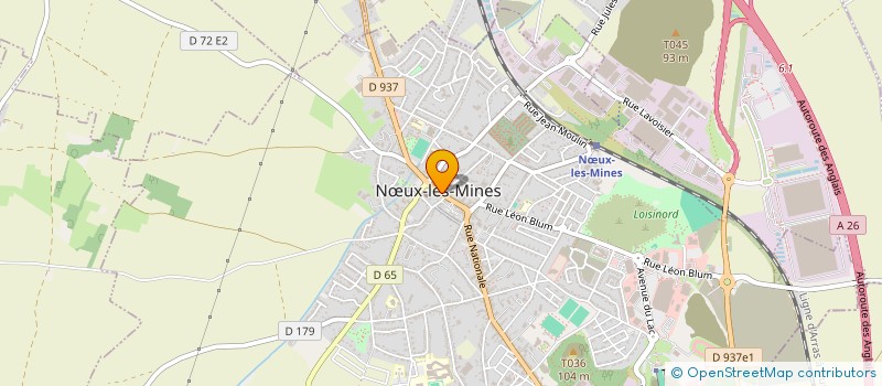 localisation de l'entreprise ORCHESTRE D'HARMONIE DE LA VILLE DE NOEUX-LES-MINES  NUX-LES-MINES