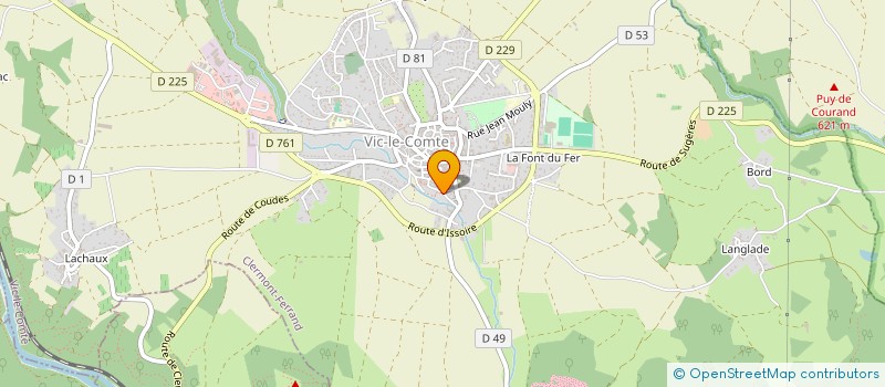 localisation de l'entreprise ORCHESTRE D'HARMONIE DE VIC-LE-COMTE  VIC-LE-COMTE