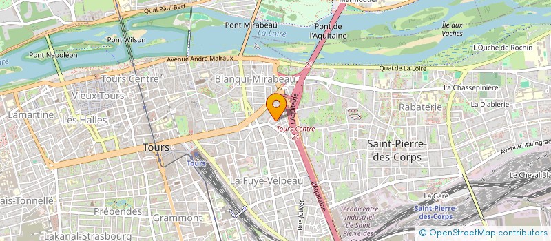 localisation de l'entreprise ORCHESTRE D'HARMONIE DEPARTEMENTAL D'INDRE-ET-LOIRE  TOURS