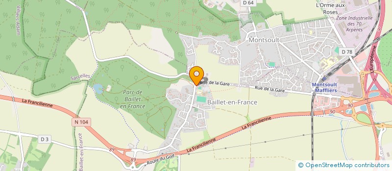 localisation de l'entreprise ORCHESTRE D'HARMONIE DU VAL D'OISE (OHVO 95)  BAILLET-EN-FRANCE