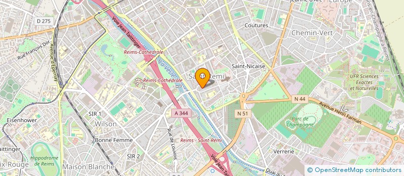 localisation de l'entreprise ORCHESTRE DE CHAMBRE DE CHAMPAGNE ARDENNE  REIMS