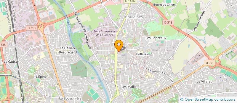 localisation de l'entreprise ORCHESTRE DE CHAMBRE LES COMTES DU MAINE  COULAINES