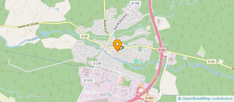 localisation de l'entreprise ORCHESTRE JUNIOR LANDES NATURE COTE D'ARGENT  CASTETS