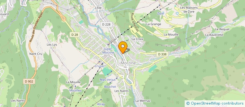 localisation de l'entreprise ORCHESTRE SYMPHONIQUE DES ALPES à MORZINE
