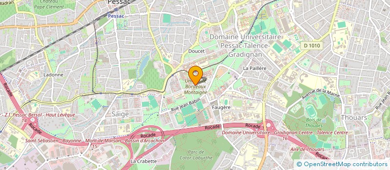 localisation de l'entreprise ORCHESTRE UNIVERSITAIRE DE BORDEAUX  PESSAC