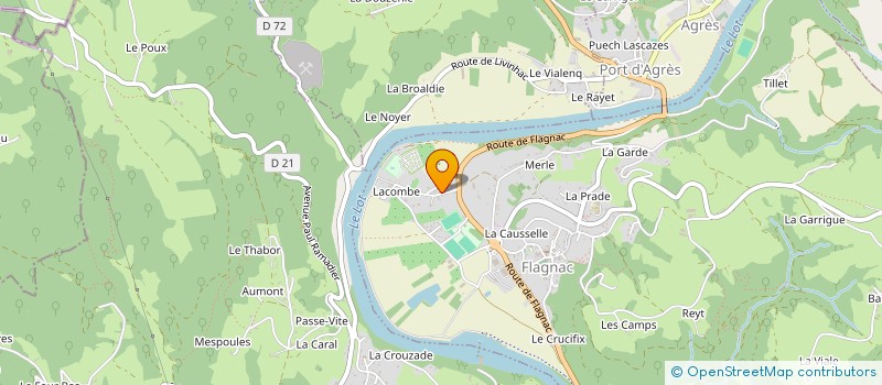 localisation de l'entreprise ORCHIDEE 12  FLAGNAC