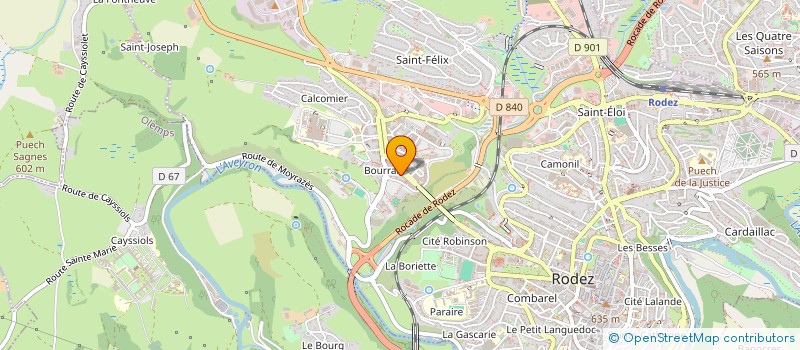 localisation de l'entreprise ORCHIDEE  RODEZ