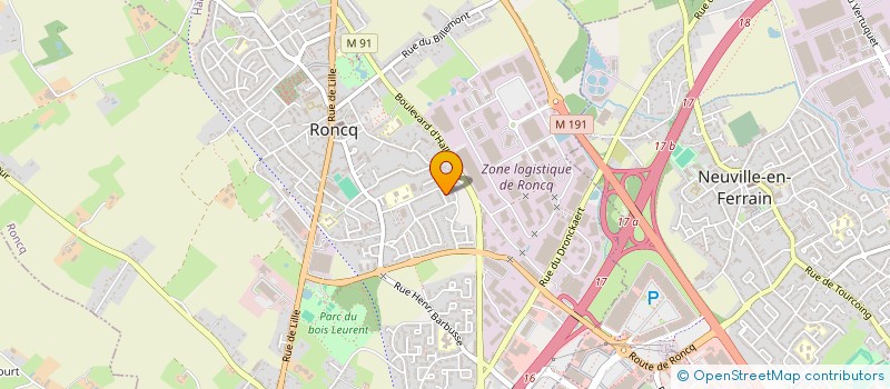 localisation de l'entreprise ORCHIDEE à RONCQ